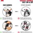 Tuff Pupper Fast Fit Harness for Extra Large Dogs | No Pull No Choke, Escape-Proof | Rugged Padded Breathable Vest | Traffic Control Handle | 3 Leash Clips | Reflective Trim | Easy On Off (XL, Grey)
