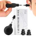 Ear Pressure Relief Device Migraine Relief Cap Airplane Ear Pressure Relief Through Inner Ear Pressure Balance, Reduces Tension Ear Popper Ear Relief Device (Black)