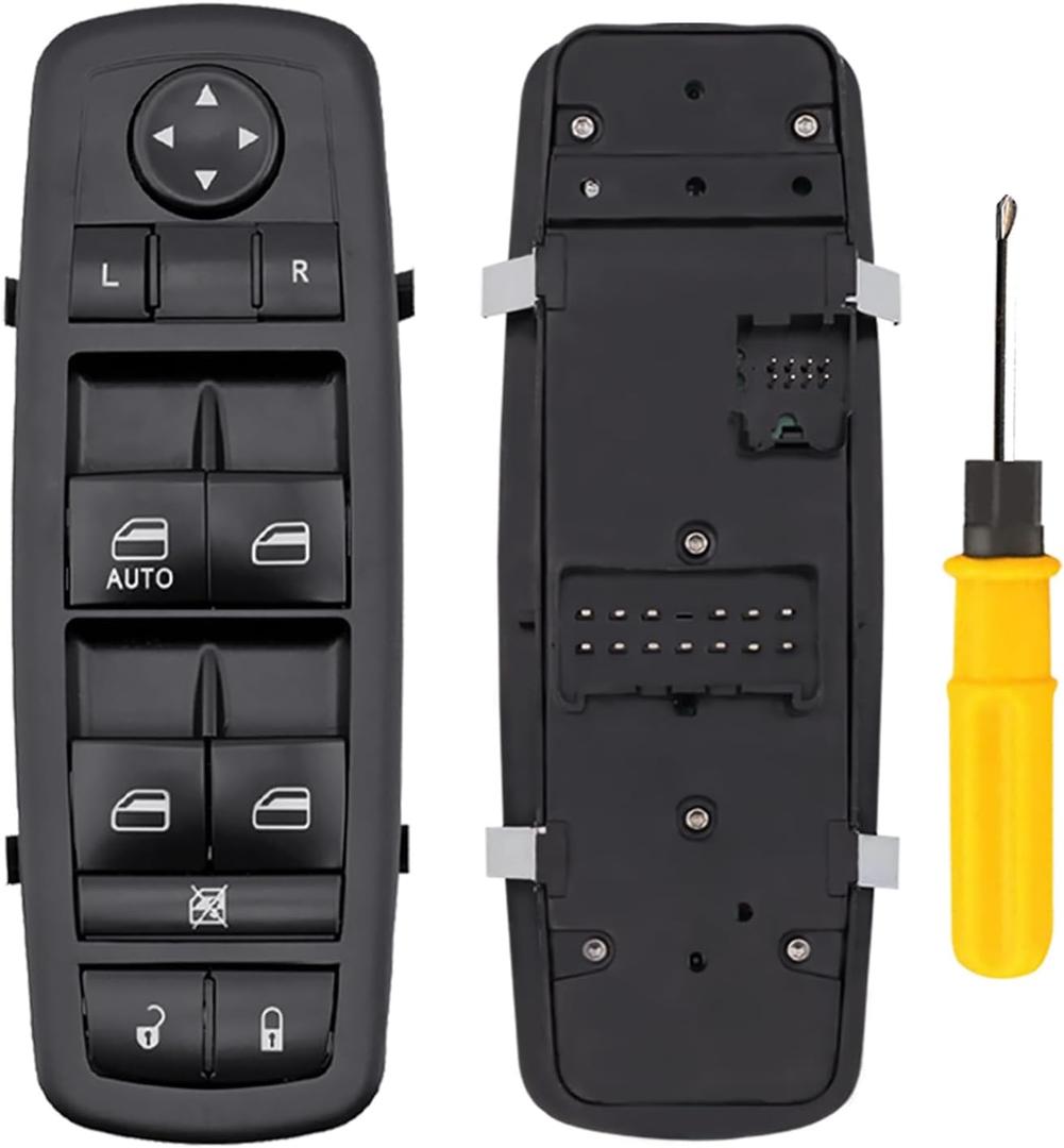 4602632AD Master Power Window Switch, 8+13 Pins, Compatible with 2008-12 Liberty, 2009-10 Journey, 2008-12 Nitro, Replace OE 4602632AB, 4602632AC, 4602632AE, 4602632AF, 4602632AG, 4602632AH