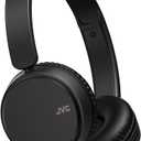 JVC Deep Bass Wireless Headphones, Bluetooth 5.2, Built-in EQ (Bass/Clear/Normal), Multi-Point Connection, Voice Assistant Compatible, 35 Hour Battery Life - HAS36WB (Black) (Small)