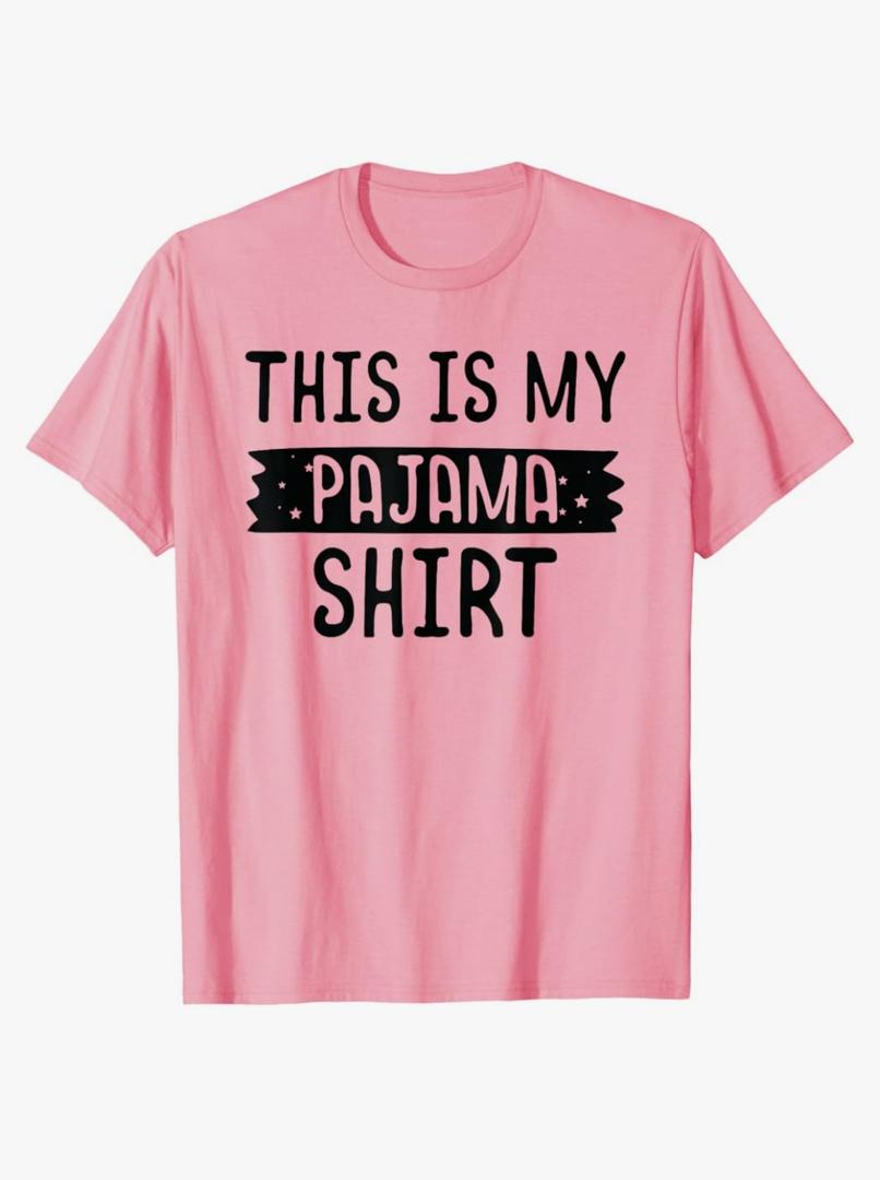 This is My Pajama PJ Top Teen Boys Girls Bedtime Kids T-Shirt, Medium, Pink