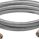 DOZYANT 6 Feet Propane Hose Extension with 3/8 inch Female Flare Fitting x 3/8inch Male Flare, Stainless Braided Propane Gas Line Pipe for RV, BBQ Grill, Propane Tank, Heater and More
