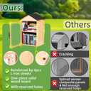 Little Library Box Outdoor, 2-Tier Little Library for Neighborhoods Community School, Weatherproof Solid Wood with Adjustable Shelf & Rust-Proof Hinges, Sharing books, Literature and Newspapers