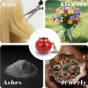 Ceramic Small Urn for Human Ashes Keepsake Mini Decorative Urn with Metal Threaded Lid Secure Seal for Adult or Pet Ashes - Red (2.95in)