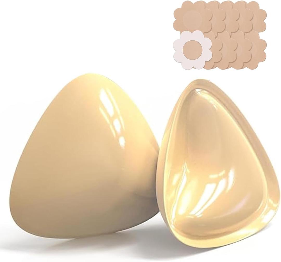 Push Up Bra Inserts Double Sided Sticky Bra Inserts for Bikinis/Sports Bras/Strapless Dresses - A Cups Size