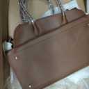Vegan Leather Tote Bags for Women Large Tote Retro Top-handle Bag Trendy Work Bag PU Leather Purses  15.3" x 8.6" x 10.2"