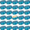 1 oz / 30ml Screw Top Aluminum Tin Jar with Screw Lid and Blank Labels (Lake Blue - Pack of 32)