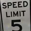 Accuform FRR2245HP High Intensity Prismatic Aluminum Sign, Legend "Speed Limit (5)", 0.080" Thickness, Black on White, 24" Height, 18" Wide, 24" Length, Aluminum