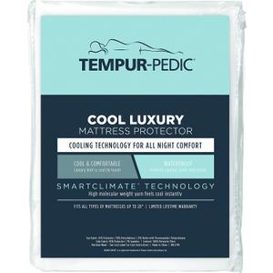 Tempur-Pedic Cool Luxury Mattress Protector, King, White
