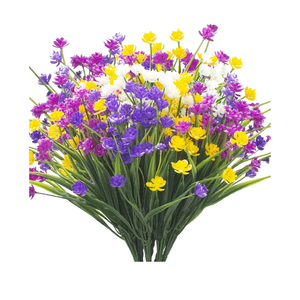 8 Bundles Artificial Daffodil Outdoors Flowers (Mix-Daffodil)