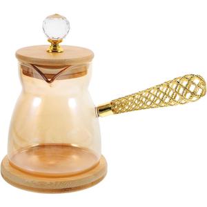 Mobestech Heat-Resistant Coffee Teapot with Long Ergonomic Handle Vintage Style Pour-over Brewing Pot for Home Office and Caf Use Stylish Manual Hot Beverage Maker 7.79X6.22X3.54In