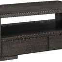 Steve Silver Furniture Evan 48" Rectangular Coffee Table, Two Storage Drawers, Living Room Piece, Middle Shelf, Oak Veneers, Minimalist Design, 28" L x 48" W x 19" H, Brown