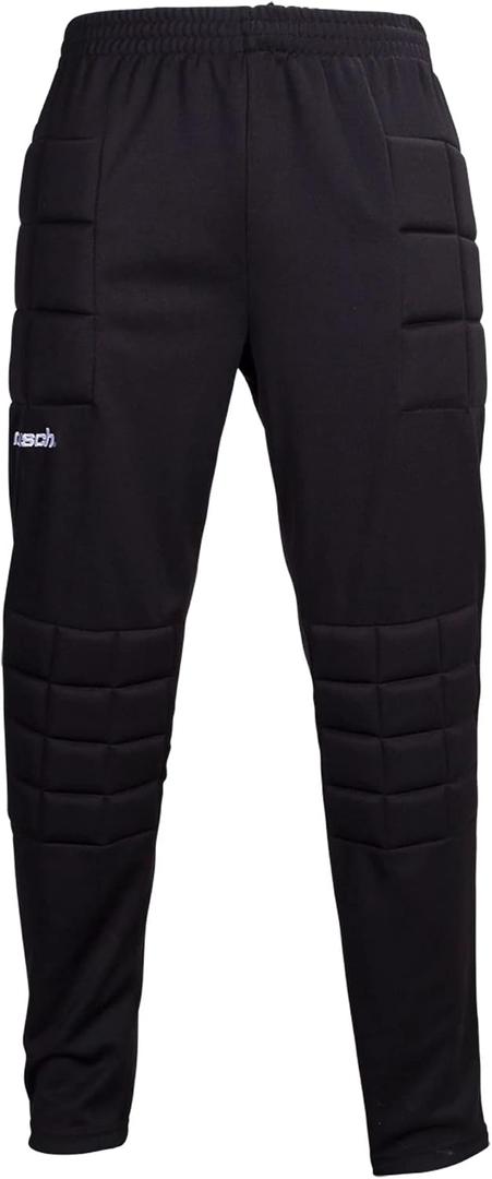 Reusch Alex Soccer Goalkeeper Pants with Protection Pads, Padded Goalie Pants for High Impact Sports, Mens, Black, Extra Large US