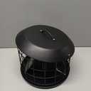 Kingsyard Mesh Caged Bird Feeders for Outdoor Hanging, Tube Squirrel Proof Bird Feeders with Tray for Small Birds Finches Bluebird, Rain Proof Covered, 4 Feeding Ports, Black