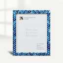 Handicrafts Home Blue Picture Frame Handmade Bone & Resin Inlay Photo Frame, Artic Collection 8x10 Picture Frames for Home Decor, Wall Decor, Boho Farmhouse Decor, Shelf Decor, Gallery Wall, Vintage Wall Art, Family Photo, Wedding Gift, Christmas Picture Frame, Desk & Bedroom Decor