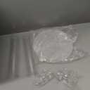 5 Arm Acrylic Candelabra Centerpieces for Tables,4 Sets Clear Candle Holder for Wedding,Home Decor,Table Decorations,22.8" Tall Candlestick Holders with Lampshade, Fits LED Candle