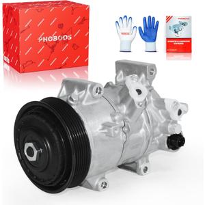 PHOBOOS A/C Compressor with Clutch Compatible with Toyota Corolla 2014-2022 L4 1.8L, Corolla iM 2017-2018 L4 1.8L. Fast Cooling, Low Noise, Easy Installation, Ref. CO-29198C, 198339