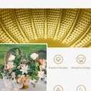 2 Pcs Gold Vases for Centerpieces, Vintage Compote Bowl Vases for Wedding Centerpieces, Small Gold Metal Pedestal Urn Vase for Party Event Home Office Decor (2)