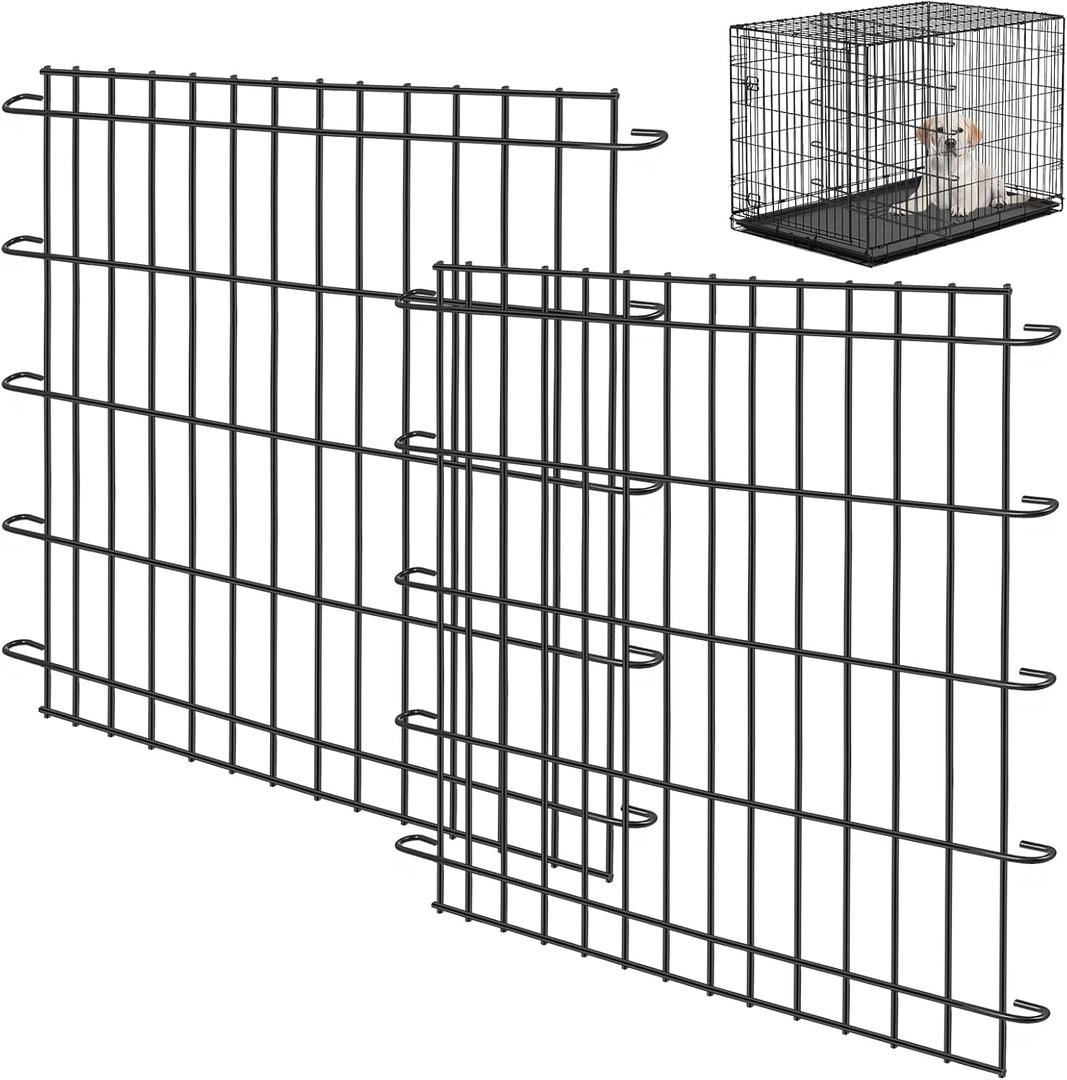 Tandefio 2 Pcs Dog Crate Divider Panel Metal Pets Divider Panel Dog Crate for Pets (20.7 x 22.1 x 0.5 Inches)