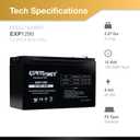 ExpertPower EXP1290-12V 9AH SLA AGM Rechargeable 12V Battery for Ride on Toys, APC Backup UPS Battery Replacement, 12 Volt Batteries for Alarm, Replaces UB1290 CP1290 40748, F2 Terminals