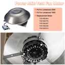 Hiorucet Power Attic Vent Fan Motor Replacement for Lomanco F0510B2944, F0510B2705, F0510B2497, F0510B2536, A0416B2059 Ventilator Fan Motor Kit for Lomancool 2000 & 1800, 120V.