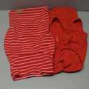 KYEESE 2Pack Dog Sweater Warm Lightweight Dogs Clothes Stretchy Dog Outfit for Small Dogs Boy Girl Soft Pets Fleece Sweater Turtleneck Pet Coat Comfy Sleeveless Doggie Sweatshirt Red,XL (X-Large (19-27lbs), 9# Red+Red Stripe)