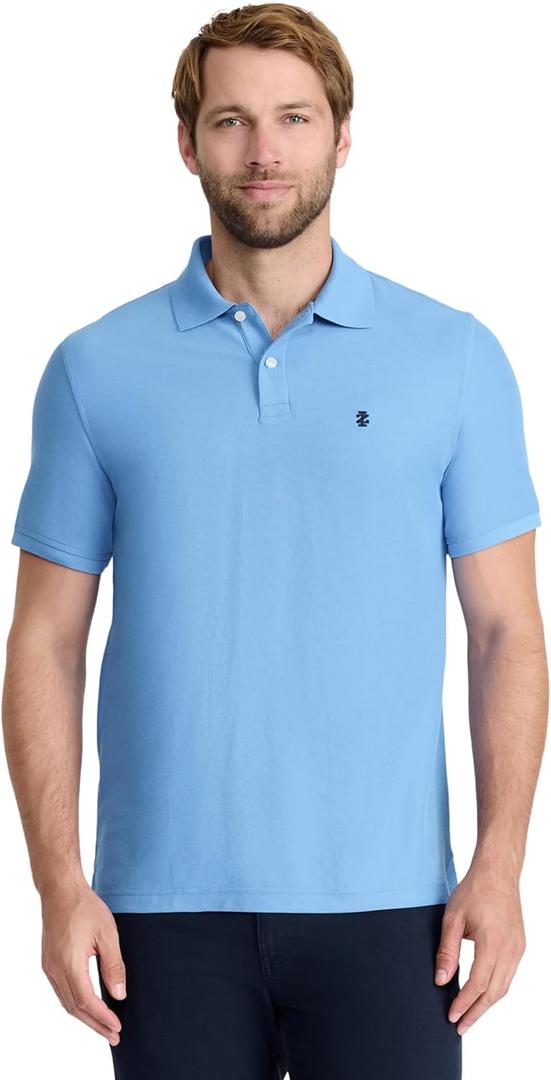 Izod Men's Advantage Performance Short Sleeve Fashion Polo Shirt (Blue) XXL