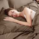Bedsure Queen Comforter Set Brown - Bed in a Bag Queen Size Bedding 7 Pieces, GentleSoft Pintuck Bed Set Gift for Family, Pinch Pleat All Season Comforter with Sheets, Pillowcases & Shams