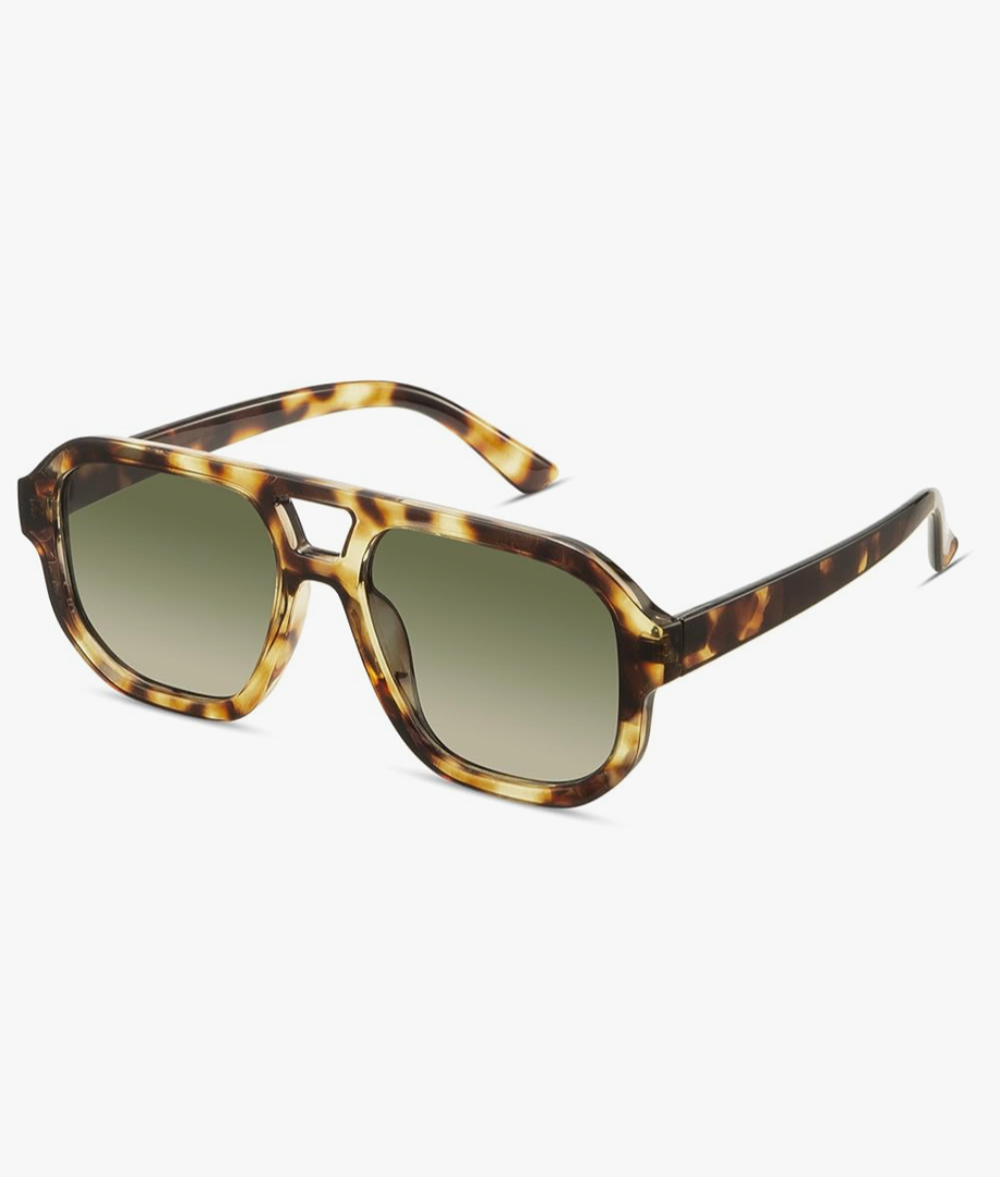 livho Trendy Polarized Square Aviator Sunglasses Women Men Square Eyewear Frame, Retro Sun Glasses for Women Men 2025 Shades