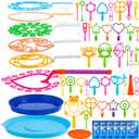JOYIN Big Bubble Wands Set, 18" Giant Bubble Maker with Tray Bulk for Kids Adults Gifts, Summer Outside Toys, Easter Basket Stuffers, Birthday Party Favors