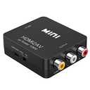TXY MINI HDMI-Compatible to RCA AV/CVBS Composite Video AV Converter Adapter HDMI2AV for TV VHS VCR DVD (Black)