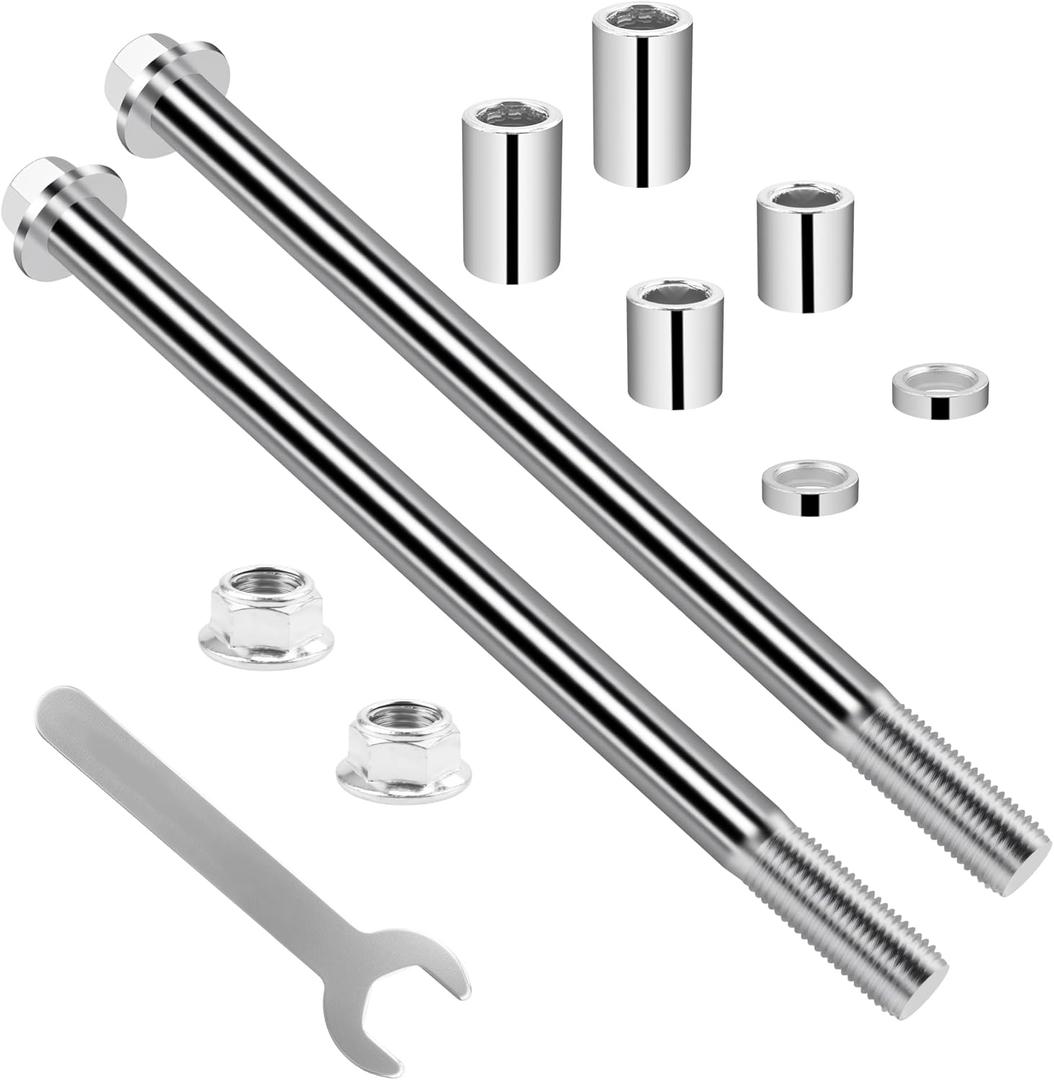 12mm 190mm Front Rear Wheel Axle with Bushing 30mm 20mm 5mm Compatible with 50cc 110cc 125cc Dirt Bike Moped Scooter QUAD ATV Mini Bike Parts 2PCS
