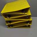7 x Samsill Durable 3 Inch Binder, D Ring Binder, Customizable Clear View Cover, Lemon Yellow, Holds 625 Pages