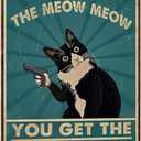 Funny Cat Sign Vintage Cat Wall Art Cat Metal Tin Signs Cat Decor Gifts For Cat Lovers Cat Posters You Mess With The Meow Meow You Get The Peow Peow Sign 8x 12 Inch