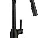 Moen Adler Mediterranean Bronze One-Handle High Arc Modern Kitchen Faucet with Power Clean and Pull Down Spray Head, 87233BRB
