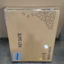 BHG Metal No-Assembly Freestanding Dog Gate with Door Walk Through, Extra Wide 144", Extra Tall 32" Pet Gate, Accordion Puppy Folding Playpen Dog Fence, with 2PCS Support (White, 6 panesl)