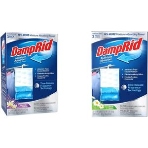 DampRid Hanging Moisture Absorber Bundle - Lavender Vanilla and Fresh Scent, 16 oz. (3 Packs), Eliminates Musty Odors