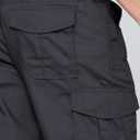 SPOSULEI Mens Tactical Pants Ripstop Cargo Work Pants with 9 Pockets Water Resistant Breathable Hiking Construction Pants (Black, 34Wx34L)