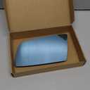 X AUTOHAUX Car Rearview Mirror Glass Replacement with Backing Plate Blue Heated Left Driver Side for BMW 550i 525i
