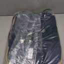 LONBET Laundry Basket with Lid, Made from Breathable Fabric | Aesthetic Clothes Hampers for Laundry with Side Handles & Sturdy Bamboo Frame (26 Gallons - Single, Blue)