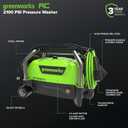 Greenworks 2100 PSI (SGS Certified) 1.2 GPM 13Amp Compact Electric Pressure Washer Telescoping Handle Power Washer for Cars, Driveways, Patios, Patio Furniture & Around Pools