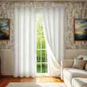 SMILETIME 100% Blackout White 52 x 84 in Long Velvet Curtains with Grommet, Thermal Insulated Super Soft Privacy Noise Reducing Velvet Curtains for Living Room Bedroom, 2 Panels