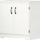 South Shore Farnel 2-Door Storage Cabinet-Pure White, Tall with 4