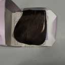 BARSDAR Human Hair Clip in Bangs - 100% Real Human Hair Clip in Bangs for Women - Darker Brown French Bangs Extensions Fringe with Temples Real Hair Bangs Hairpieces - Darker Brown