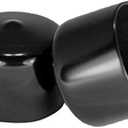 Prescott Plastics 1.5-Inch (38.1mm) Round Rubber Plugs, Flexible Vinyl End Caps for Metal Tubing, Glide Protection for Chair Legs, Durable Covers, Made in USA - 3  Pack