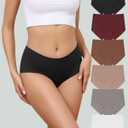 Women's Seamless Underwear No Show Full Coverage Briefs Ladies Stretchy Invisible Panties (XXL) 6 Packs