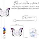 Memorial Suncatcher Ornament - Sympathy Gift for Loss of Loved One - Butterfly Crystal Rainbow Maker - Hanging Crystal Decor - Loss of Mom Dad Friend Pet - Xmas Mother's Day