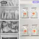 Hudgan 4 Pcs Storage Container Breastmilk for Fridge, Clear Organizer Bins for Milk Bags, Plastic Storage Bins for Freezer, Pantry, Bottles Bathroom, Vanity, Drawer and Yogurts