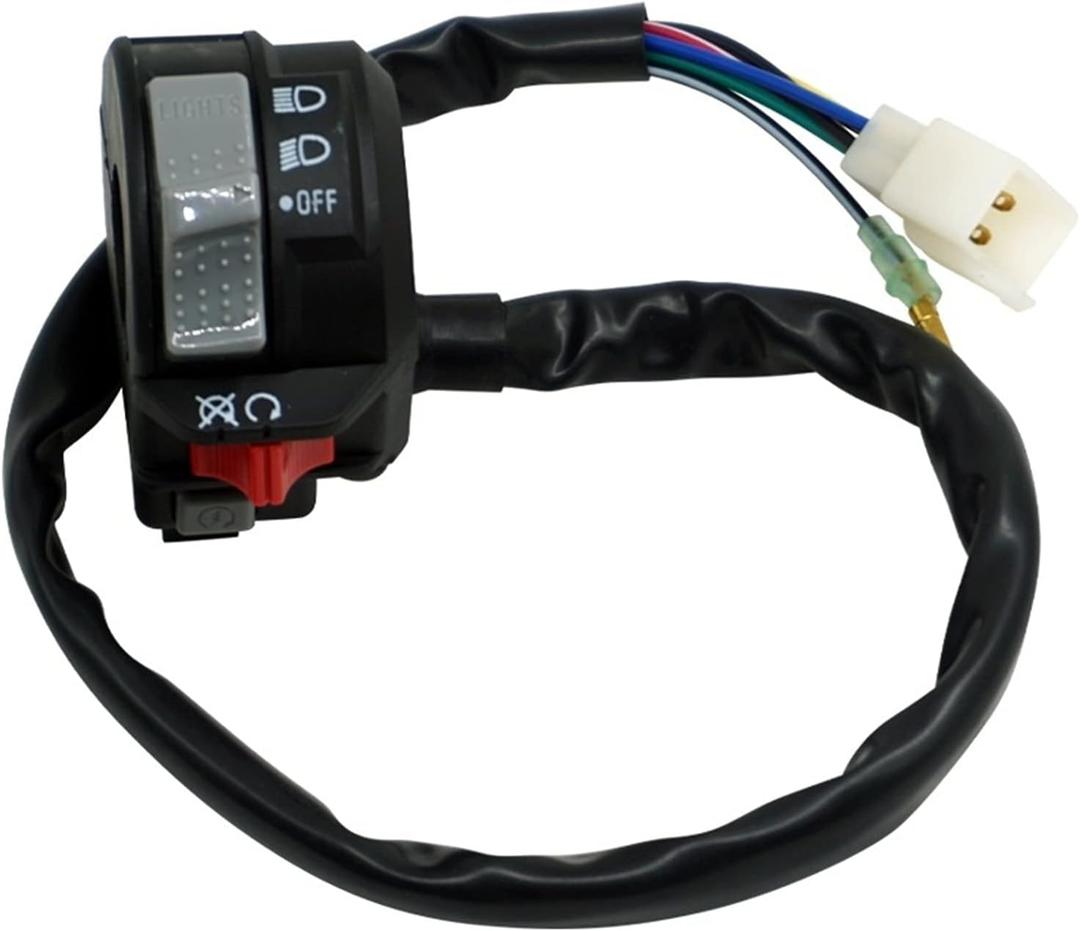 Left HandleBar Control On Off Run Start Stop Headlight Switch Compatible For Yamaha Kodiak 400 Big Bear 350 YFM350 Wolverine 350 Warrior 350 Grizzly 600,4GB-83973-09-00,4GB-83973-01-00,4GB-83973-00-00