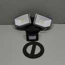 30W LED Security Lights Motion Sensor Light Outdoor, 180 Degree, 2600 LM, 5100 K, ETL Water Resistant, 2 Head Motion Detector Flood Light for Garage, Yard, Porch (Black)